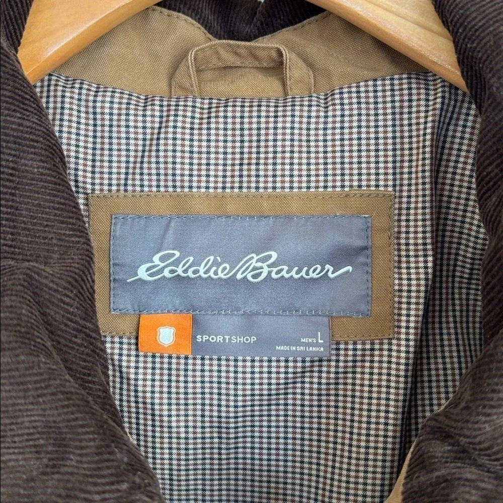 Eddie Bauer Bainbridge Field Barn Jacket Water Resistant Waxed Canvas Coat Large